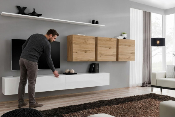 Living room furniture modern wall unit wall cabinet sideboard TV stand designer