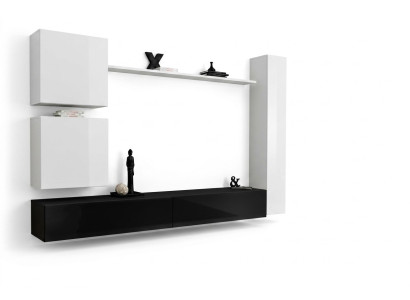 Design living wall sideboard 3x cabinet TV stand set 6-piece wood furniture style designer