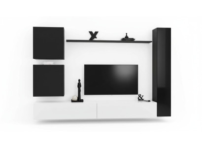 Wooden furniture living wall modern black furniture TV stand furnishing sideboard
