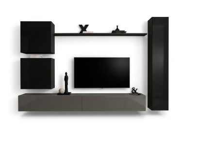 Wardrobe Living Room Furniture Wall Unit Set 6-piece Designer Wall Shelf Sideboard