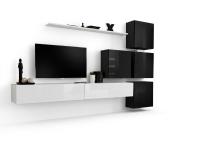 Modern wall unit wall shelf wall cabinet white luxury furnishings designer complete
