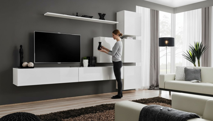 Living room furniture sofa coffee table wall unit shelf armchair side table TV furniture sideboard living room cabinet