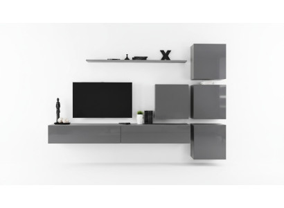 Gray modern living room wall unit design TV stand luxury sideboard cabinet new