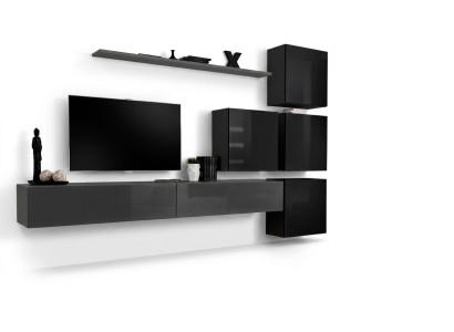 Wall unit set 7-piece furniture luxury TV stand modern living room shelf design