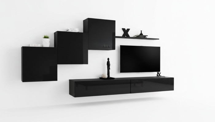 Living Room Set Wall Unit Wall Cabinets TV Stand Wall Shelf Sideboard Complete