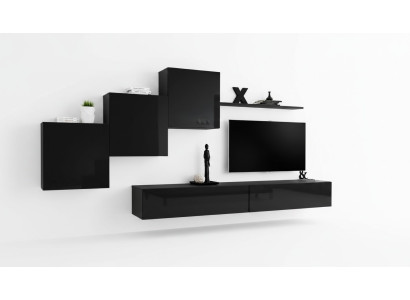 Living Room Set Wall Unit Wall Cabinets TV Stand Wall Shelf Sideboard Complete