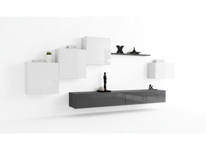 Designer living room wall gray TV stand modern sideboard wall shelf TV stand new