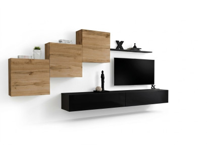 Modern wall unit complete set designer wall shelf sideboard