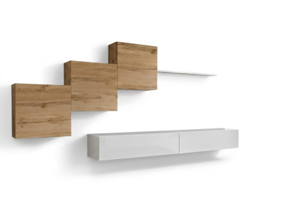 Luxury 6-piece living room set furnishing ensemble wall shelf designer living room furniture