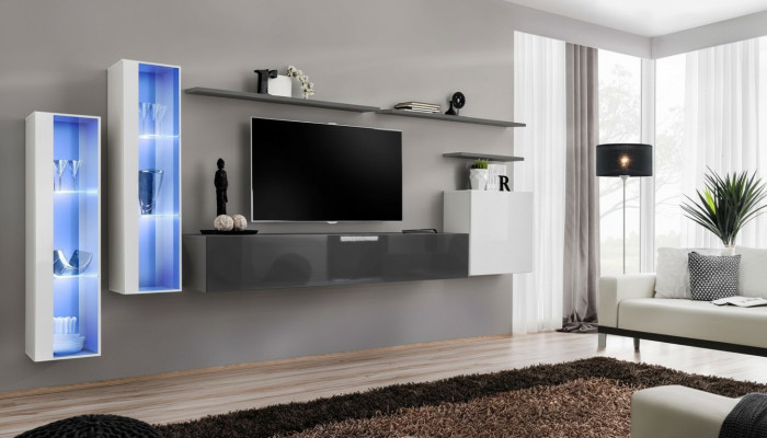 Designer wall unit complete set luxury furniture new 3x wall cabinet furniture suite