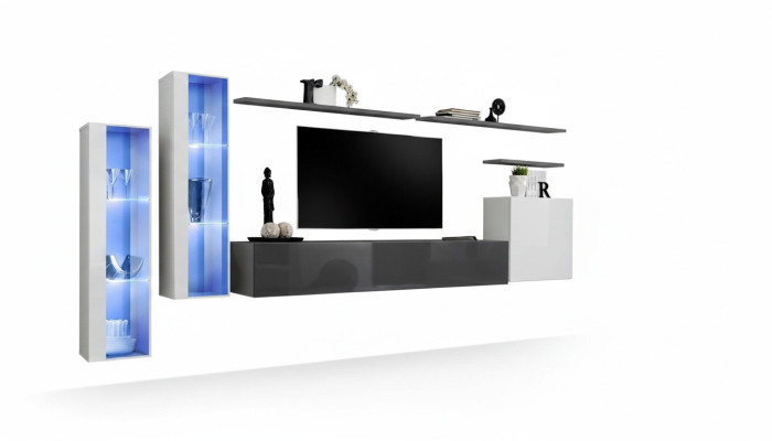 Designer wall unit complete set luxury furniture new 3x wall cabinet furniture suite