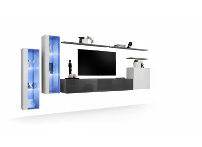 Designer wall unit complete set luxury furniture new 3x wall cabinet furniture suite