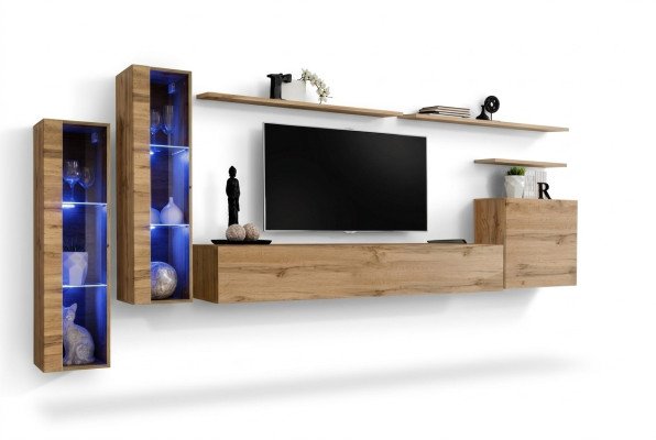 Living room furniture set 7pc luxury furniture designer wall cabinet wall shelf