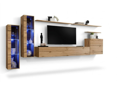 Living room furniture set 7pc luxury furniture designer wall cabinet wall shelf