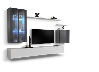 Complete wall shelves living room furniture 3x wall cabinet luxury TV stand sideboard