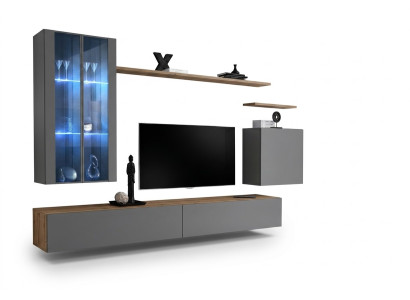 TV furniture set 7-piece. Living room wall TV sideboard display cabinet hanging cabinet design new