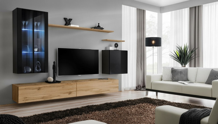 Wall unit hanging display cabinet wall cupboard designer TV stand furniture shelves modern