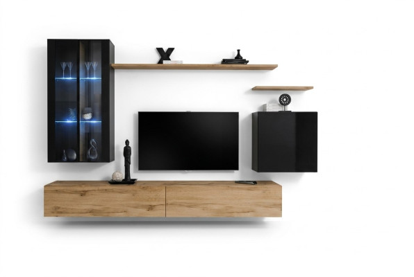 Wall unit hanging display cabinet wall cupboard designer TV stand furniture shelves modern