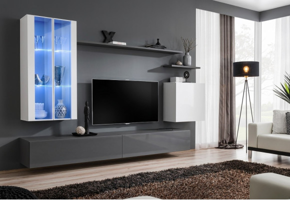 Grey furniture, living room furniture, designer wooden furniture, luxury style cabinet, wall cabinet