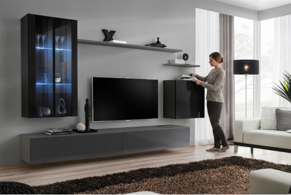 Living room set 3x wall cabinet TV stand living furniture modern designer style