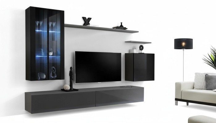 Living room set 3x wall cabinet TV stand living furniture modern designer style
