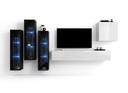 New living room wall unit high-gloss wooden furniture cabinet modern furniture 5-piece set