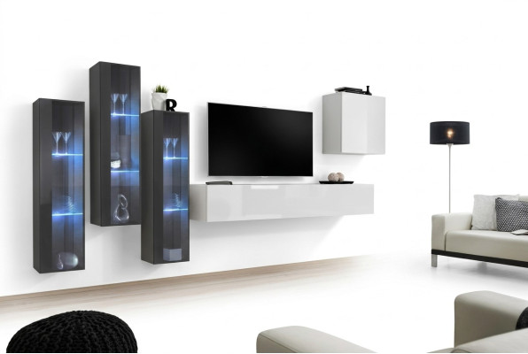 Living room furniture cabinet set design living room sideboard wall shelf hanging display cabinet