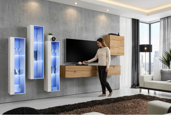 Living room furniture designer wall unit TV stand high-gloss sideboard wall cabinet