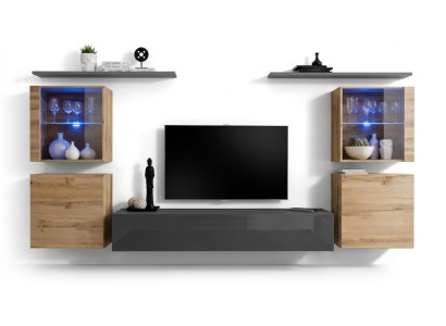 Living room furniture set designer high-gloss wall unit living room sideboard complete