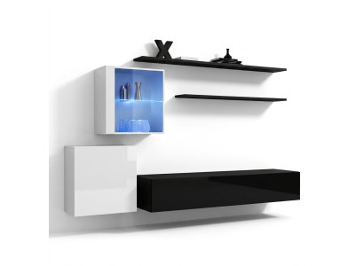 Living room wall unit 260cm RTV sideboard TV stand luxury living room furniture wood black