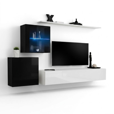Living Room Furniture Designer Modern Wall Unit 260cm Luxury Sideboard Set