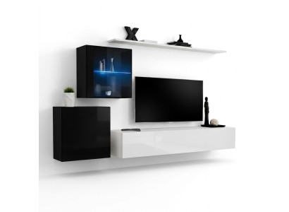 Living Room Furniture Designer Modern Wall Unit 260cm Luxury Sideboard Set