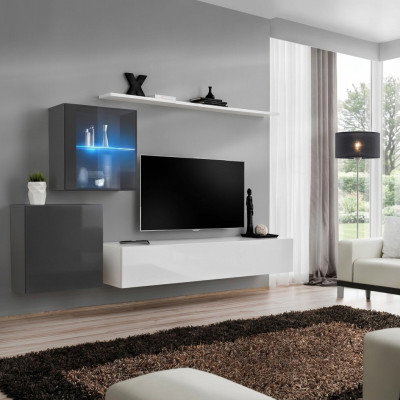 Luxury Set Modern Wall Unit Living Room Furniture Wall Shelf Furniture TV Stand Suite