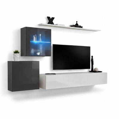 Luxury Set Modern Wall Unit Living Room Furniture Wall Shelf Furniture TV Stand Suite