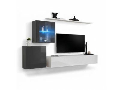 Luxury Set Modern Wall Unit Living Room Furniture Wall Shelf Furniture TV Stand Suite