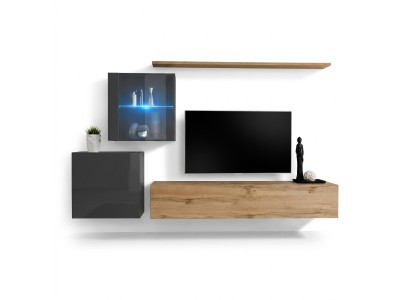 TV stand luxury designer living room wall shelf wood modern furnishing
