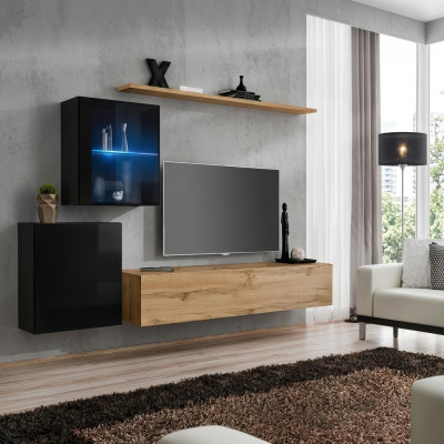 High-Gloss Wall Cabinet Living Room Wall Designer Luxury Set Wall Shelf Furniture