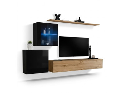 High-Gloss Wall Cabinet Living Room Wall Designer Luxury Set Wall Shelf Furniture