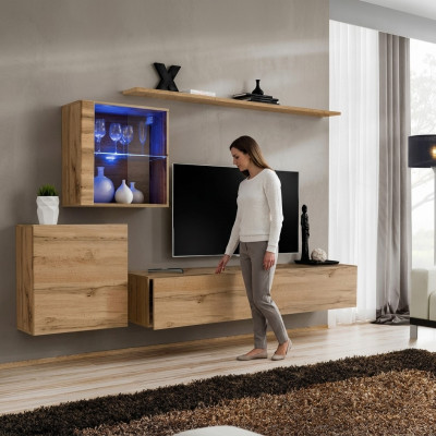 Wall unit modern TV stands living room furniture design wall shelves complete