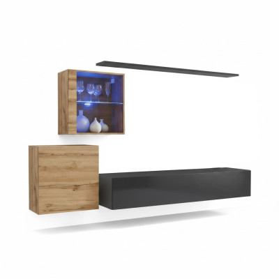Wall Shelf Complete Set Designer Living Room Furniture Luxury Furniture Wood Decor