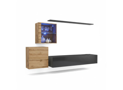 Wall Shelf Complete Set Designer Living Room Furniture Luxury Furniture Wood Decor