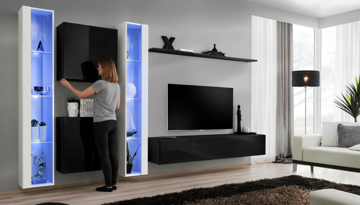 Living room furniture designer luxury TV stand designer wall shelf complete