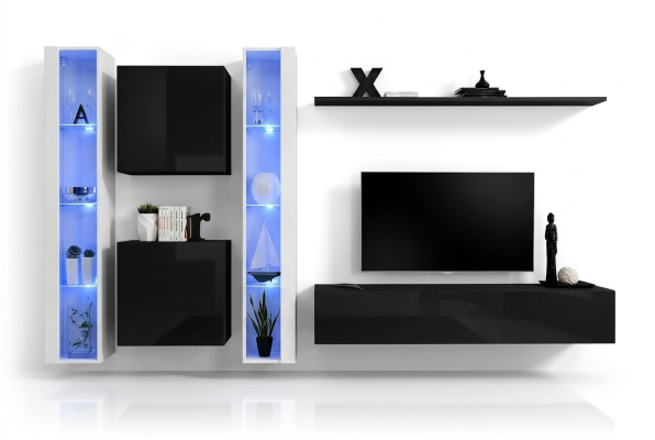 Living room furniture designer luxury TV stand designer wall shelf complete