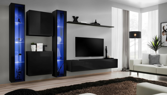 Living room furniture set designer 2x wall cabinet hanging display cabinet furnishings