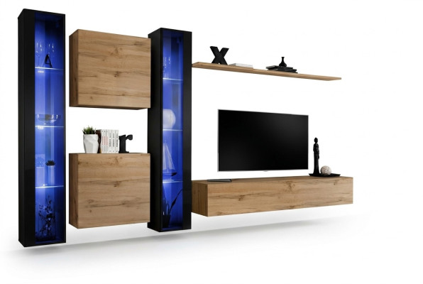 Living Room Furniture Complete Wall Unit Cabinet Wall Cabinet Set Hanging Display Cabinet Arrangement