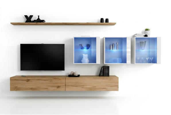 Living room furniture modern style design TV stand wall shelves complete wall cabinet