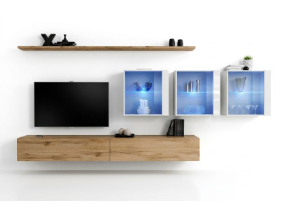 Living room furniture modern style design TV stand wall shelves complete wall cabinet
