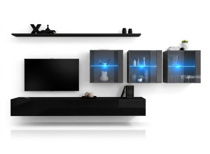 7-piece living room wall unit modern living room furniture TV stand design wall shelves complete