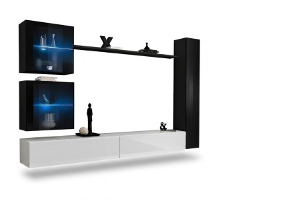 Living Room Wall Unit Set 6-piece Luxury Furniture Living Room Designer TV Stand Wall Cabinet