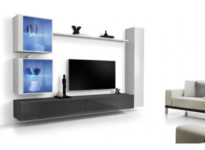 White living room wall unit set TV stand designer furniture wall cabinet sideboard